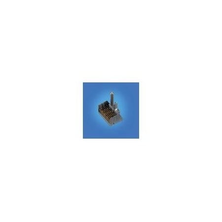 Fci Board Connector, 64 Contact(S), 4 Row(S), Male, Straight, Press Fit Terminal, Guide Pin, Gray 10091836-J0J-40DLF